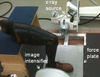 Photograph shows a single-plane fluoroscopy system.