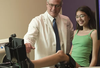 Dr. Harris with a patient using a lower leg device.