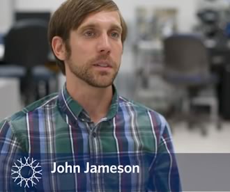  Still frame of John Jameson speaking in the video