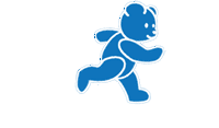 Tech4POD Mascot Image of a teddy bear running