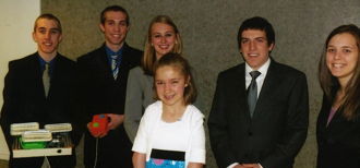 Project participants in a row