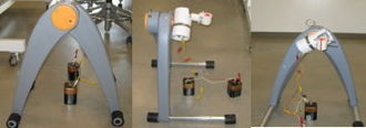 Three views of the self-casting fishing rod