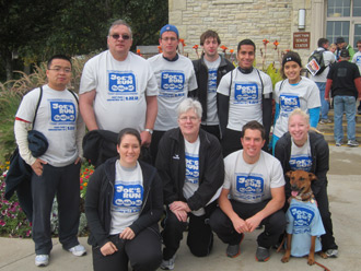 11 Tech4POD Researchers - and a dog!